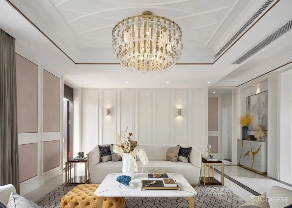 中性色作为空间主色调，搭配以暖温度的姜黄！