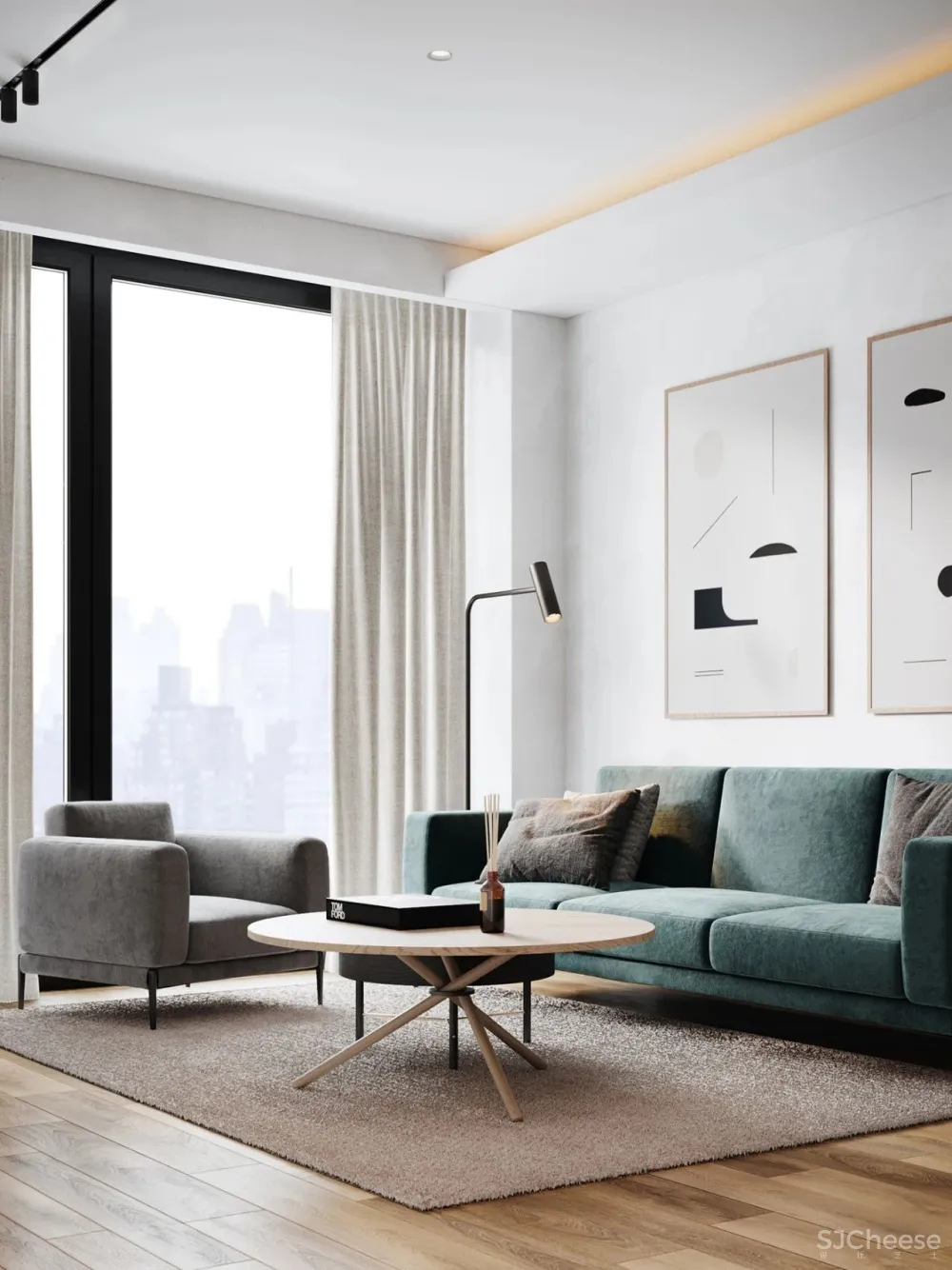 88㎡现代素雅,简单的,更有范!