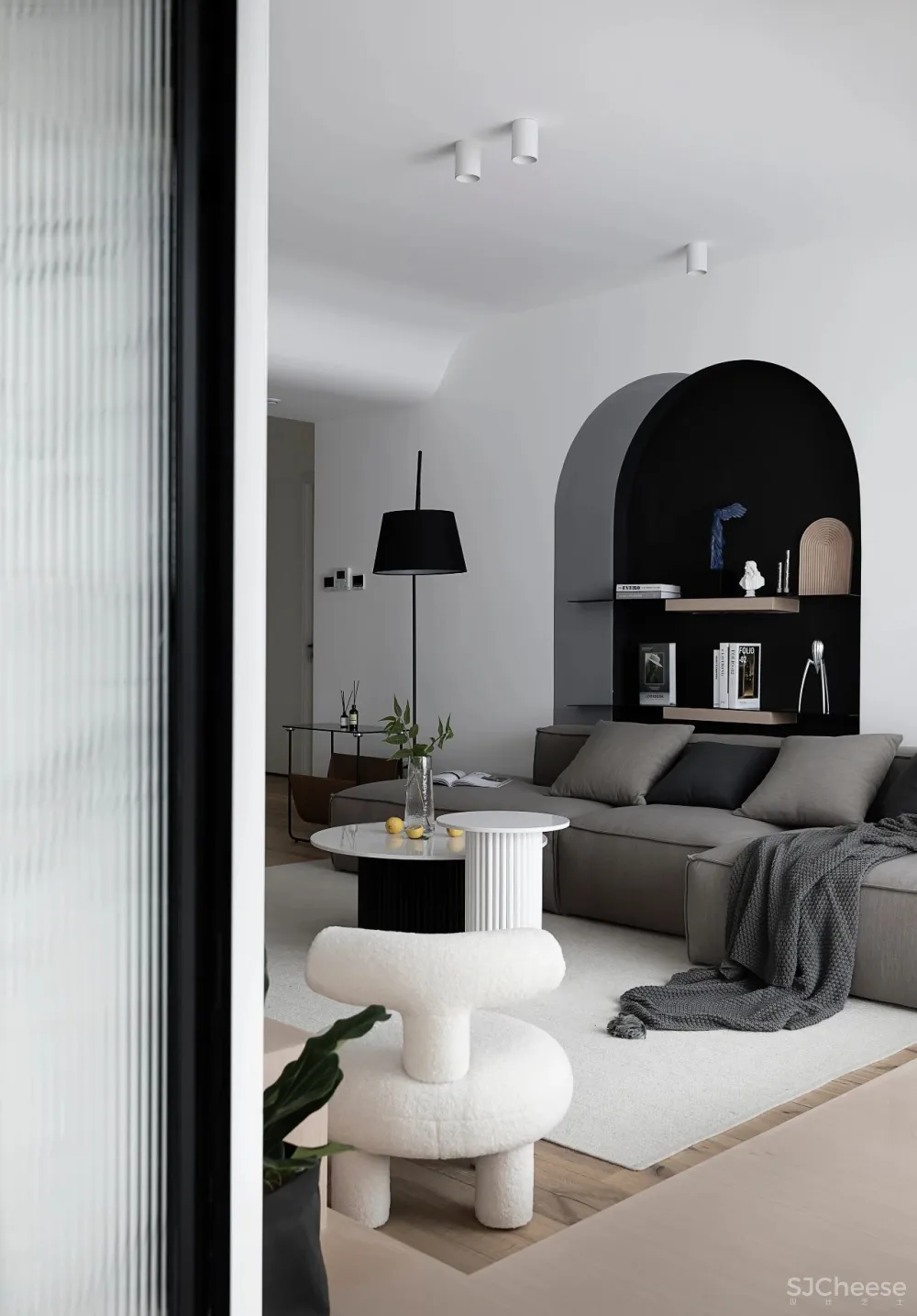 极致黑白 温润原木!