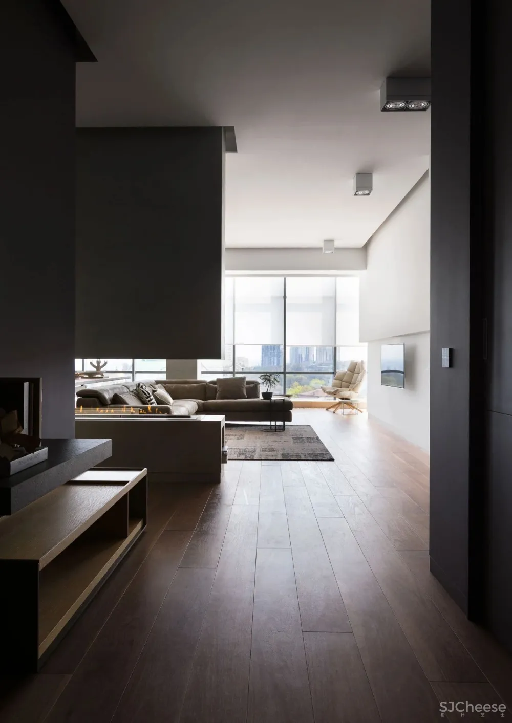 310㎡水泥灰 原木,质朴舒适!