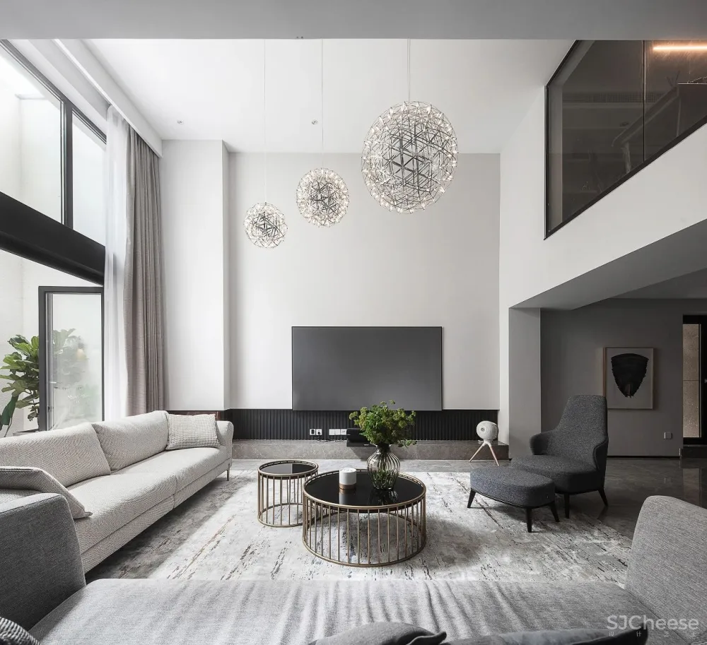 互动社交厅 大尺度起居套间,减压治愈的家 赫设计