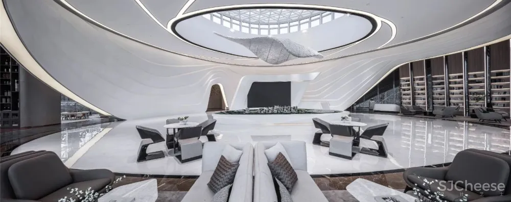 达观设计：纯净极简，行云流水间勾勒空间大美！