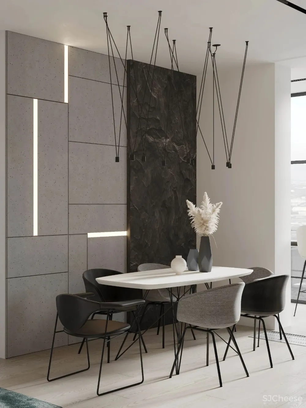 100㎡现代风格,三口之家,太吸引人了!