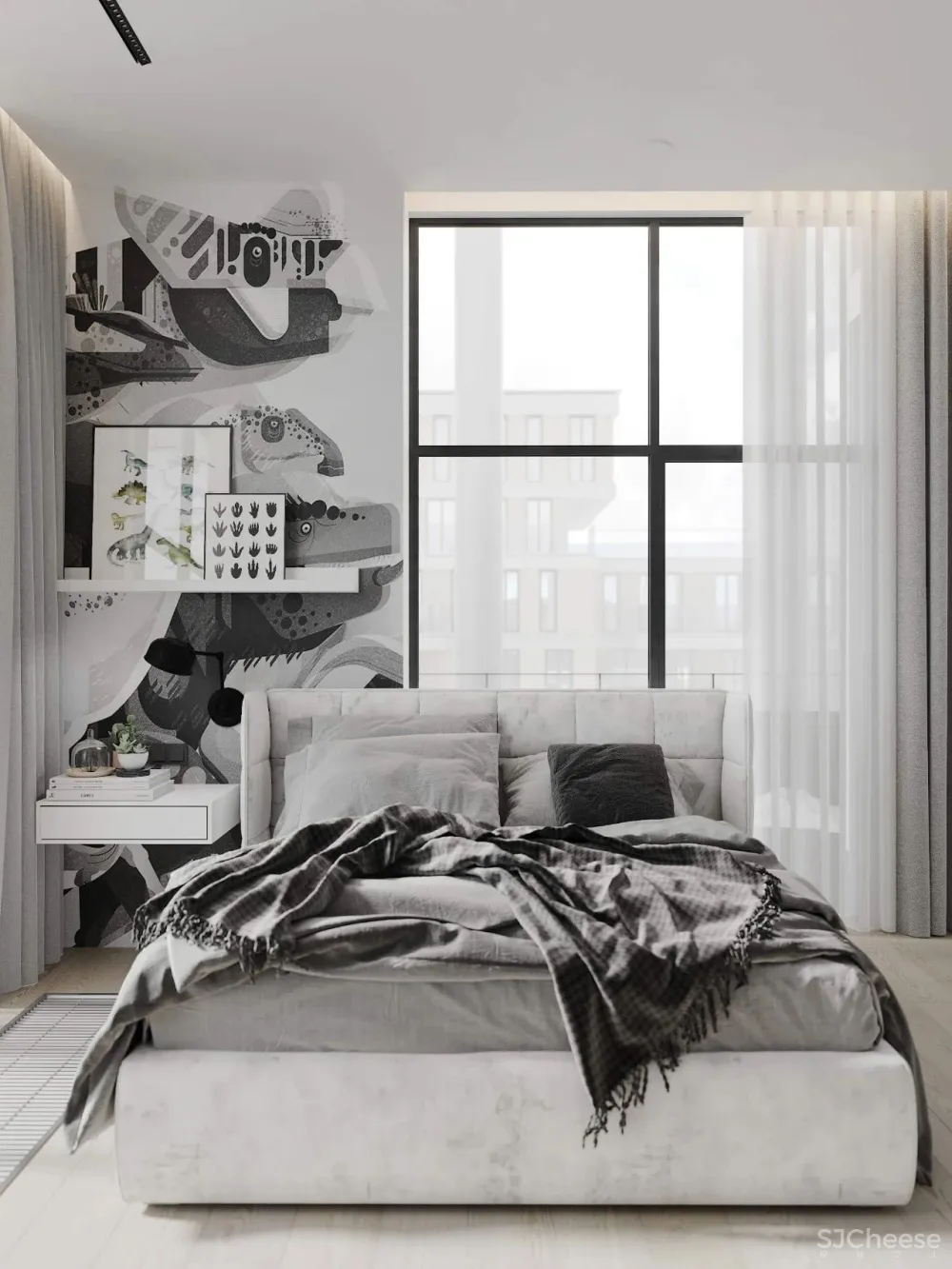 100㎡现代风格,三口之家,太吸引人了!