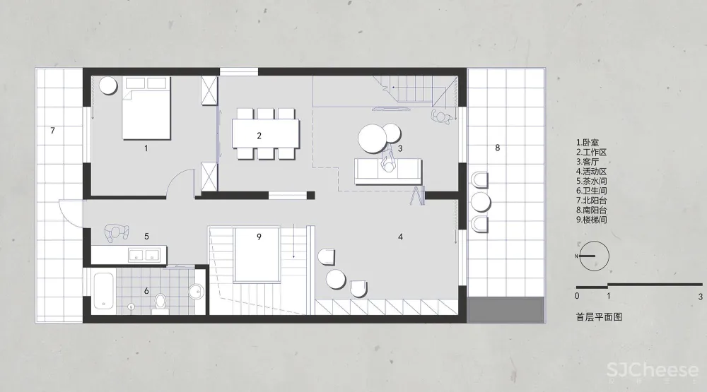 浙江半空间住宅:探索空间的自由性互动性│几言设计