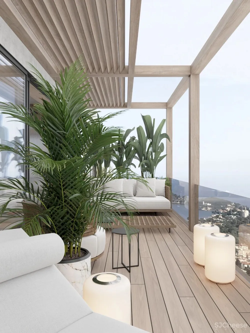 灰白色 原木,宁静简练的舒适感!