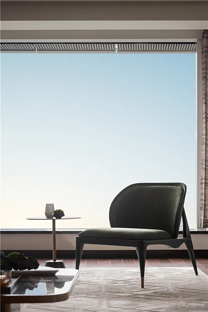 深圳中心·天元 383㎡ 平层公寓样板房,大尺度格局比别墅还大气