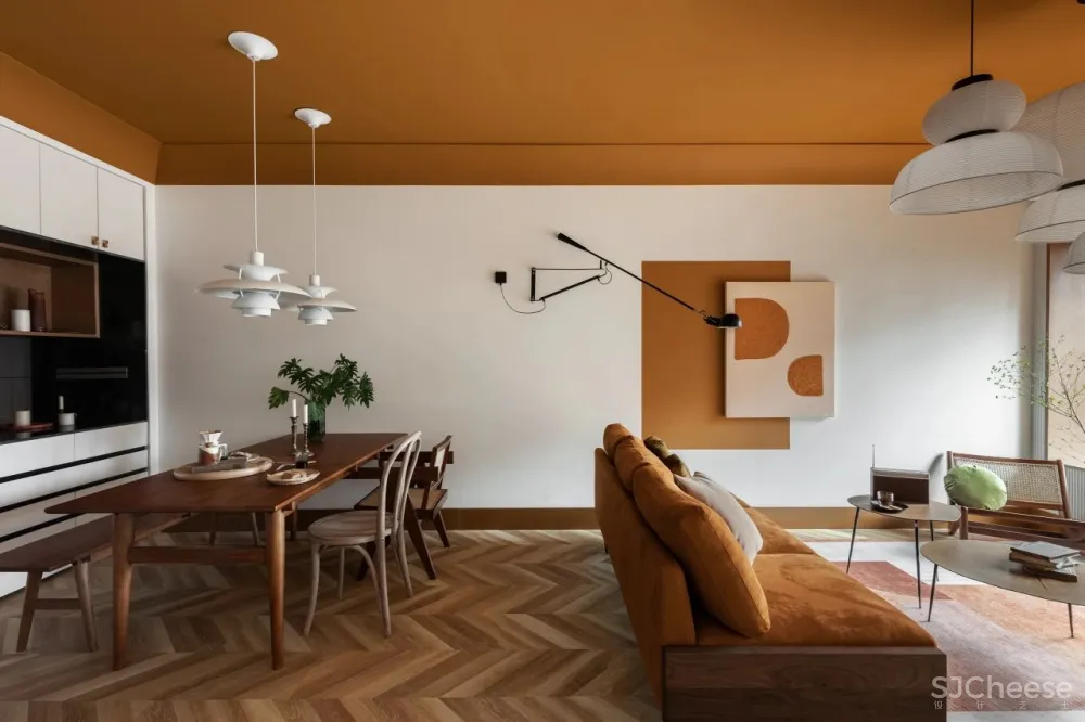 93m²二手房重塑！大胆挑战美妆界“脏橘色”！网友：真的美翻了！