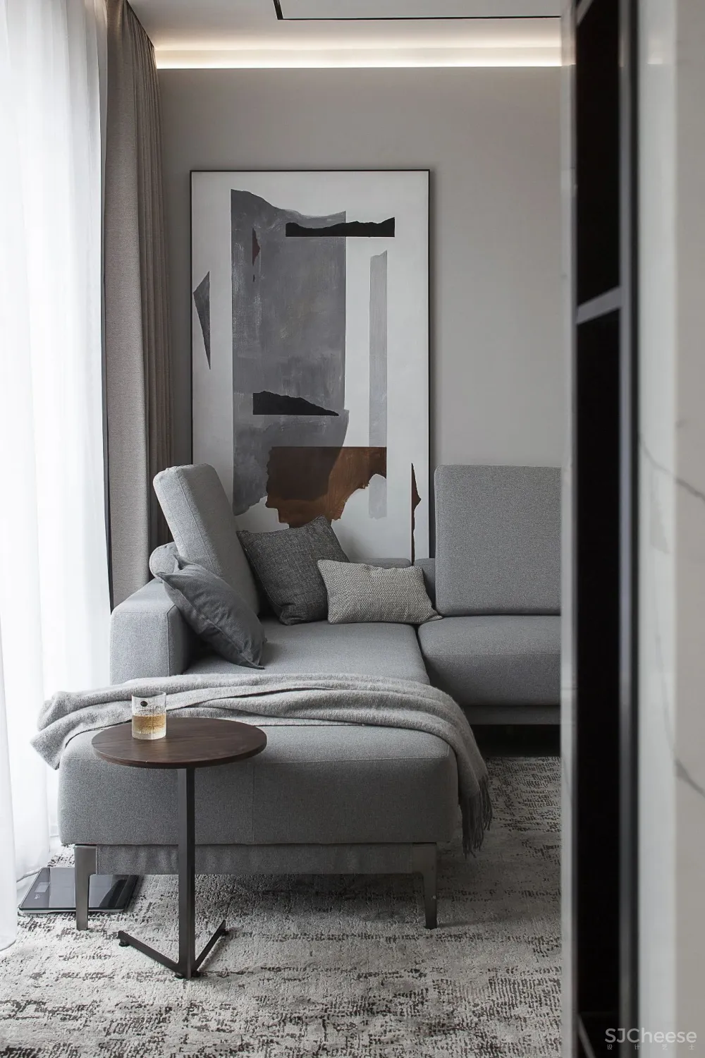 互动社交厅 大尺度起居套间,减压治愈的家 赫设计