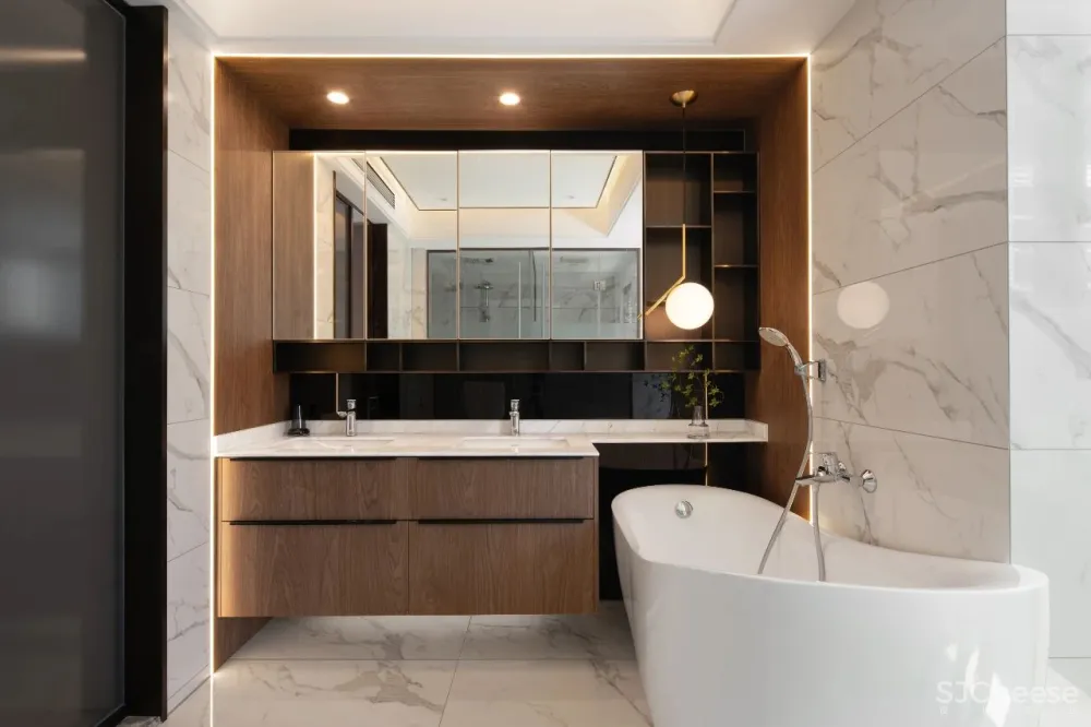 忱意设计:260㎡ 意式极简风叠墅,还原设计本真