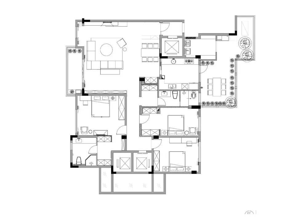 300㎡现代风大宅,下沉式庭院太棒了!