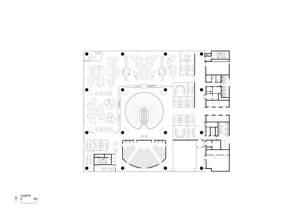 韩国首尔这栋新的总部大楼,吊顶的圆灯太魔性了,密恐慎入!