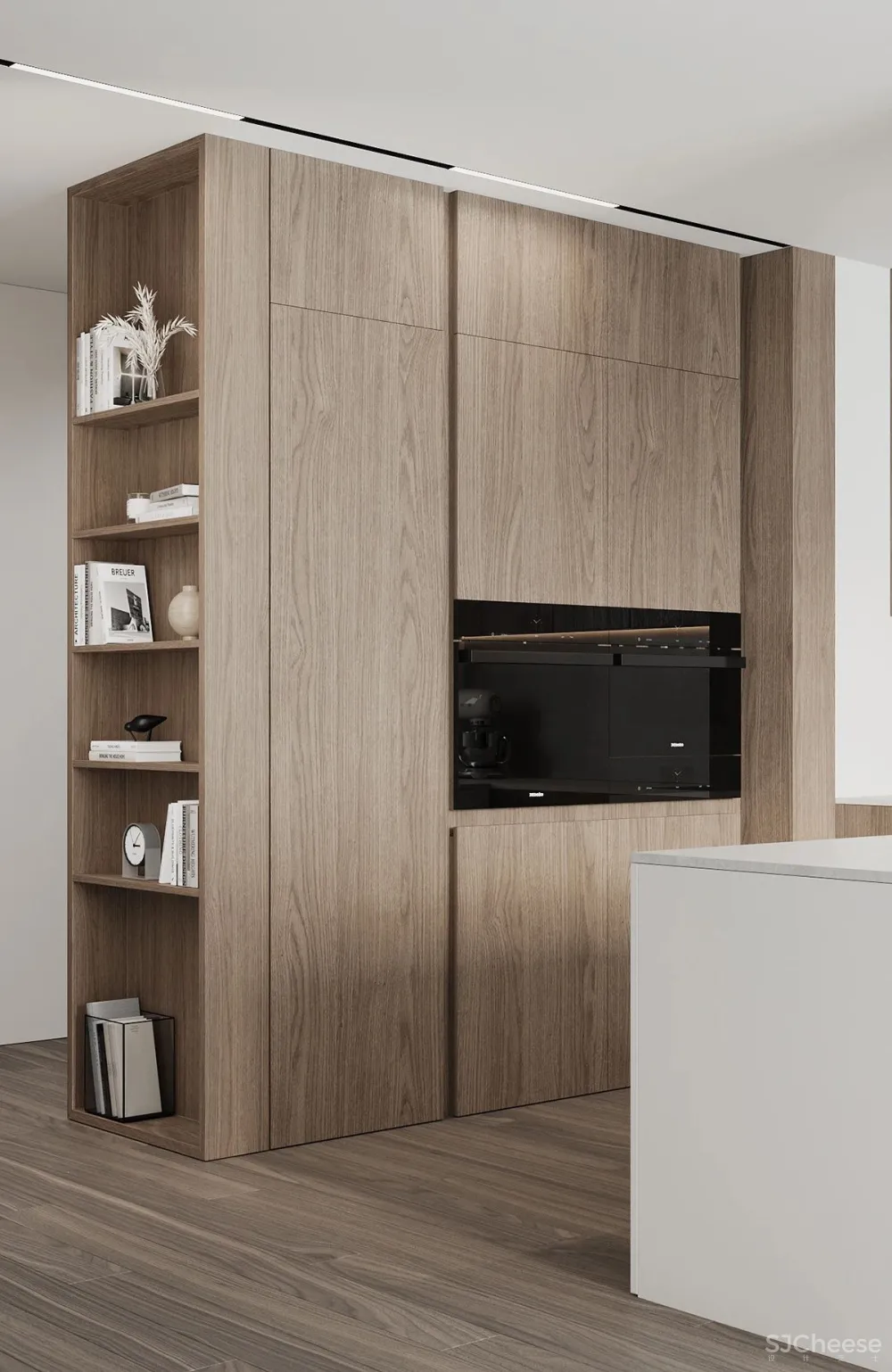 80㎡ 的极简公寓,原木与大白墙构成的舒适空间