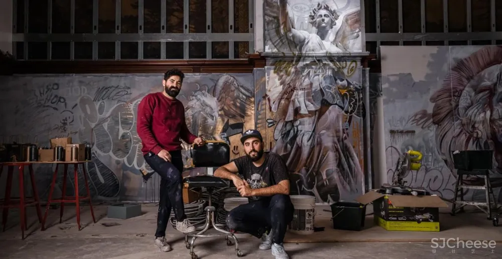 550㎡艺术别墅,在外墙的定制玻璃上画画,室内简直是一个小型美术馆!