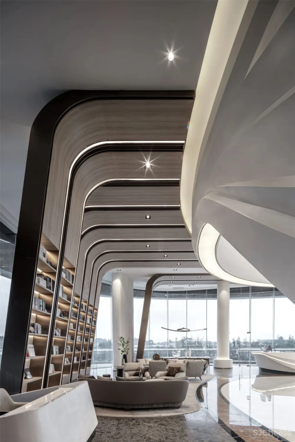 达观设计：纯净极简，行云流水间勾勒空间大美！