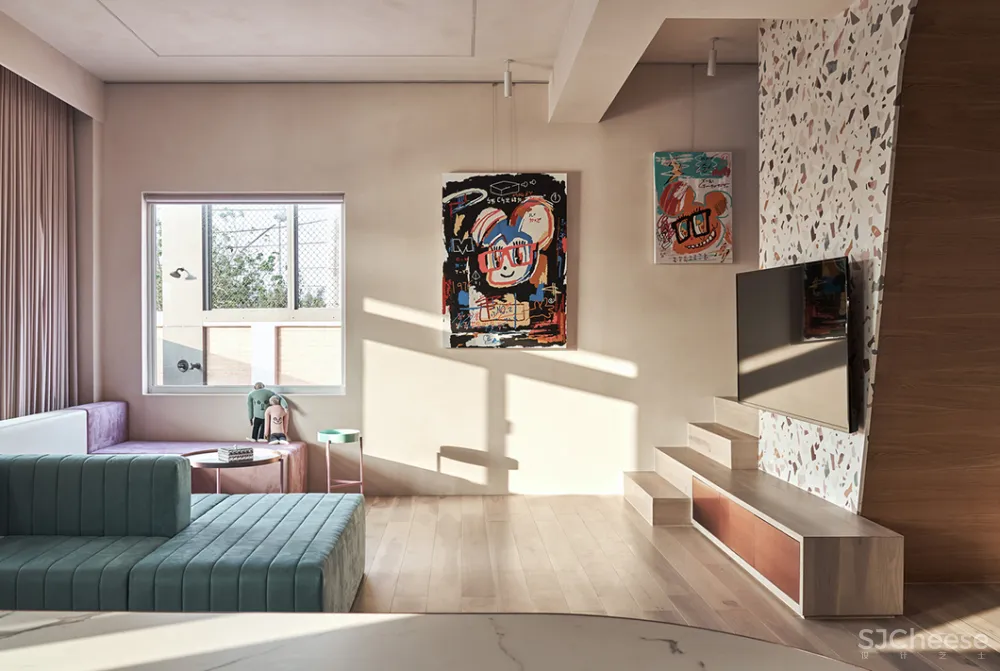 144㎡粉色小别墅,一人三猫的浪漫满屋 KC design