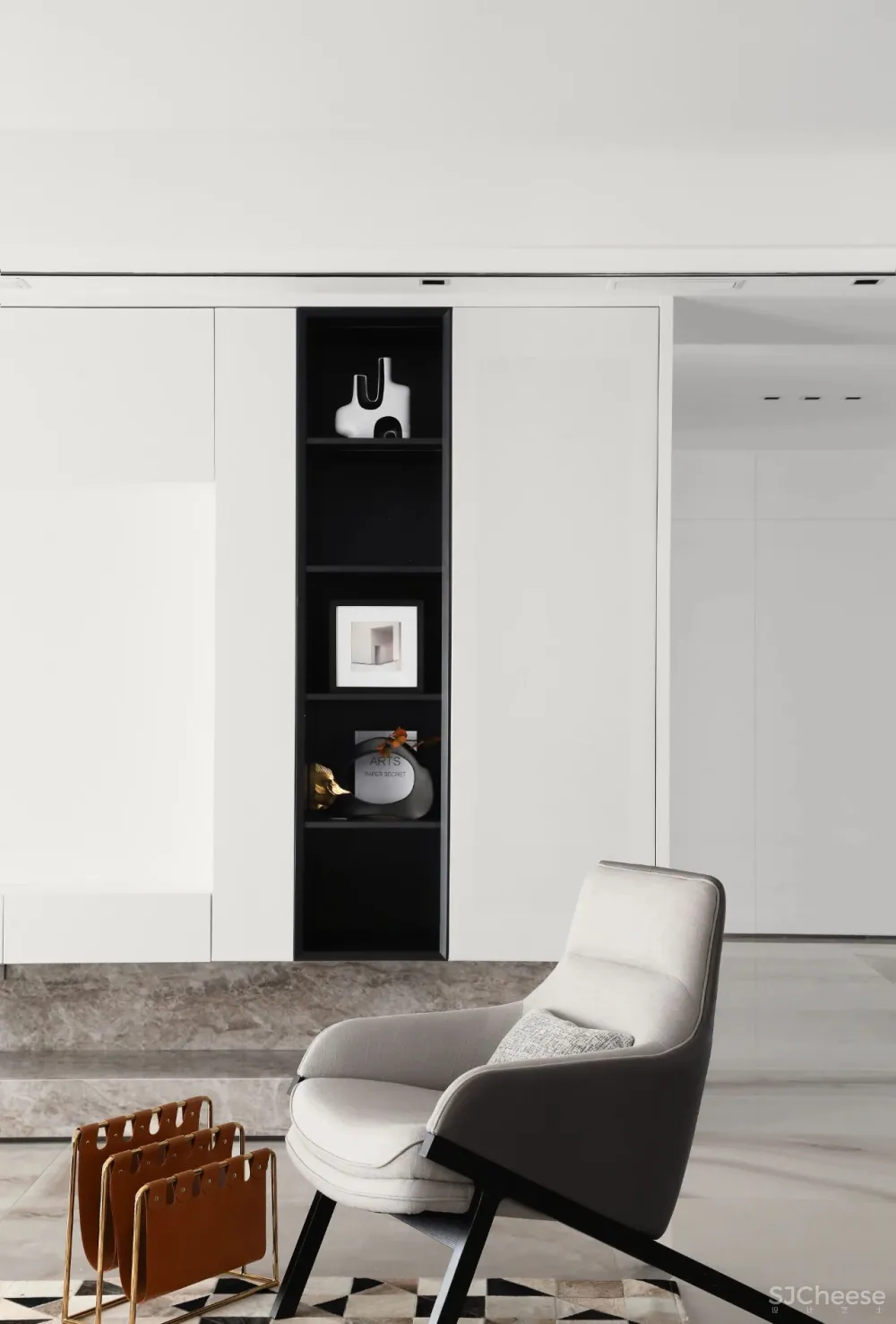 设计师丁捷:270㎡现代极简大宅,繁华之中的静谧空间