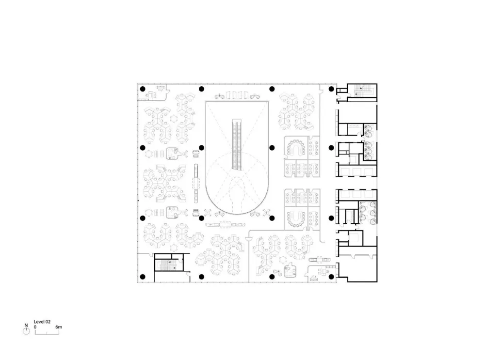 韩国首尔这栋新的总部大楼,吊顶的圆灯太魔性了,密恐慎入!
