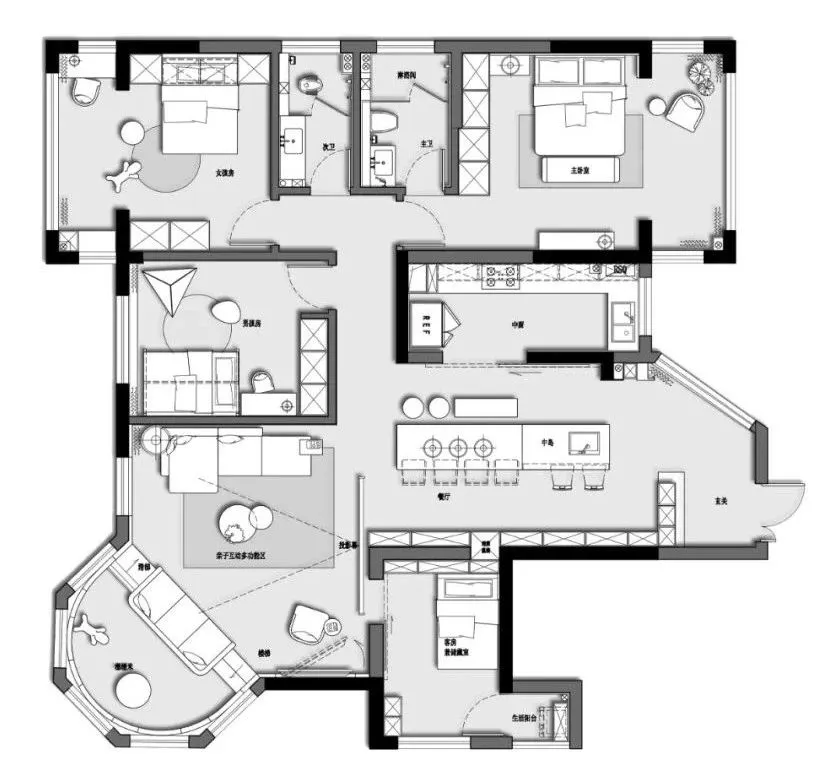 去客厅设计,孩子们自由生长的居所!