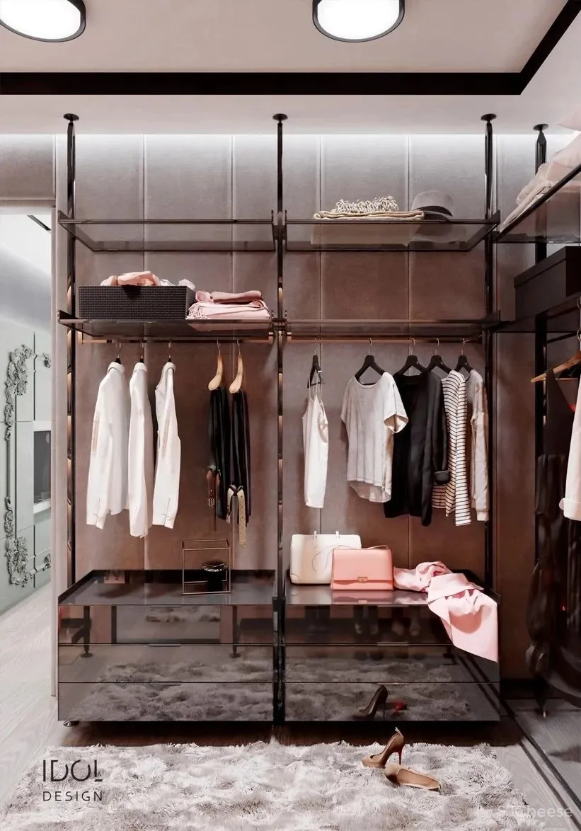 122m²轻奢私宅,红与黑,竞芳菲