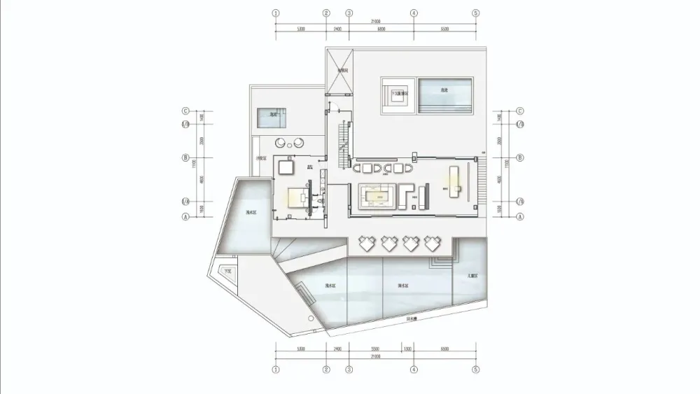 竹海里的极简酒店,美。