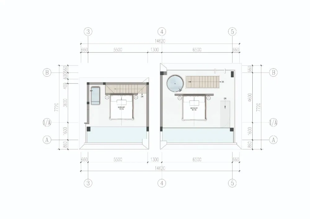 竹海里的极简酒店,美。