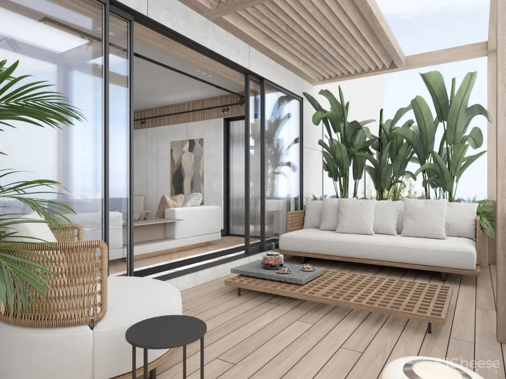 灰白色 原木,宁静简练的舒适感!