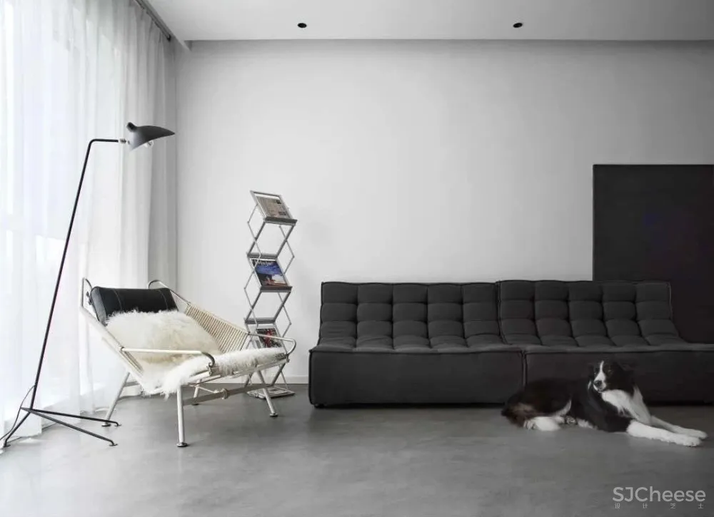 150㎡黑白现代风,将色彩运用到极致,时髦灵动