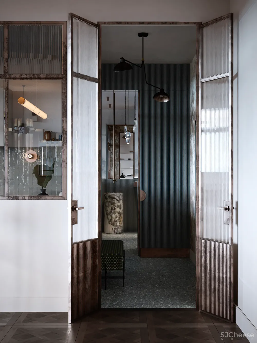 复古轻奢风,诗意般的美宅!