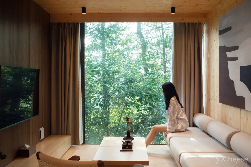 茶田里的悬浮木屋 千山云舍三峡木屋酒店