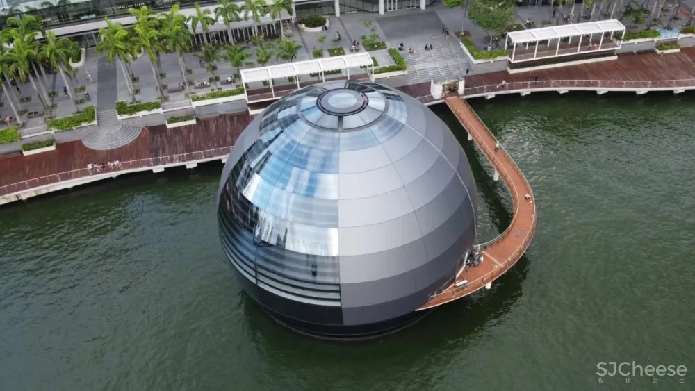 福斯特新设计：apple新店铺—— 全玻璃穹顶结构