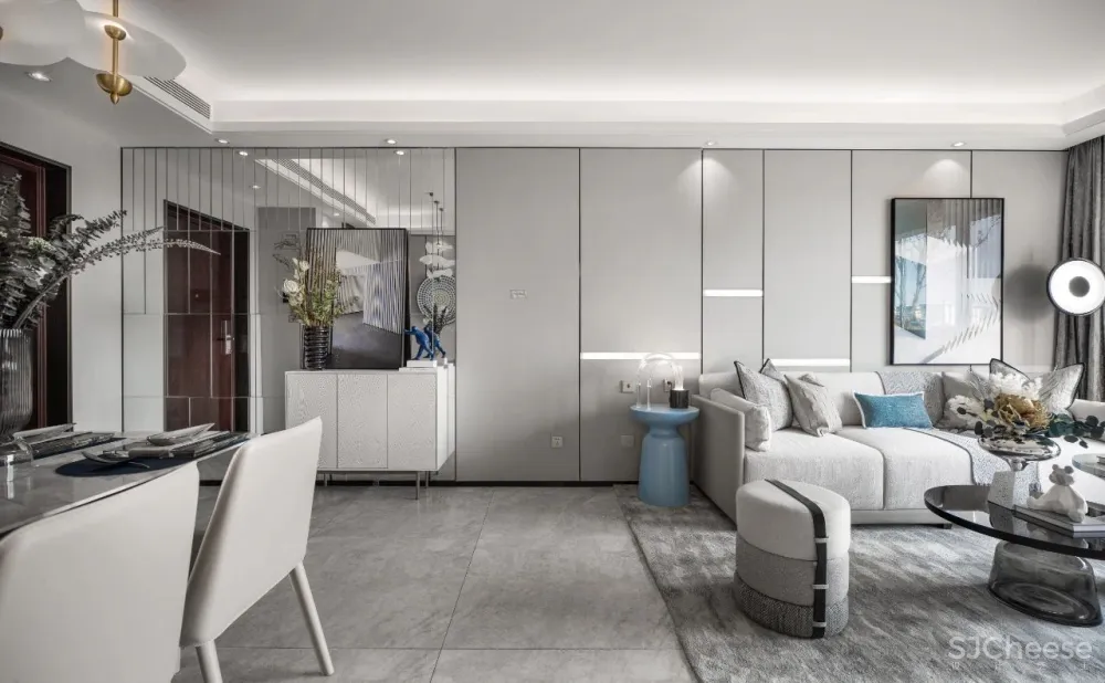 57㎡现代简约,温馨优雅的质感,让小户型也档次自然