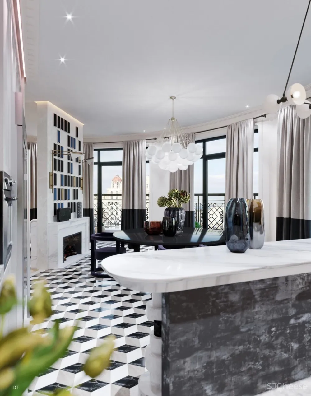 轻奢之美 丨一个空间,两个方案