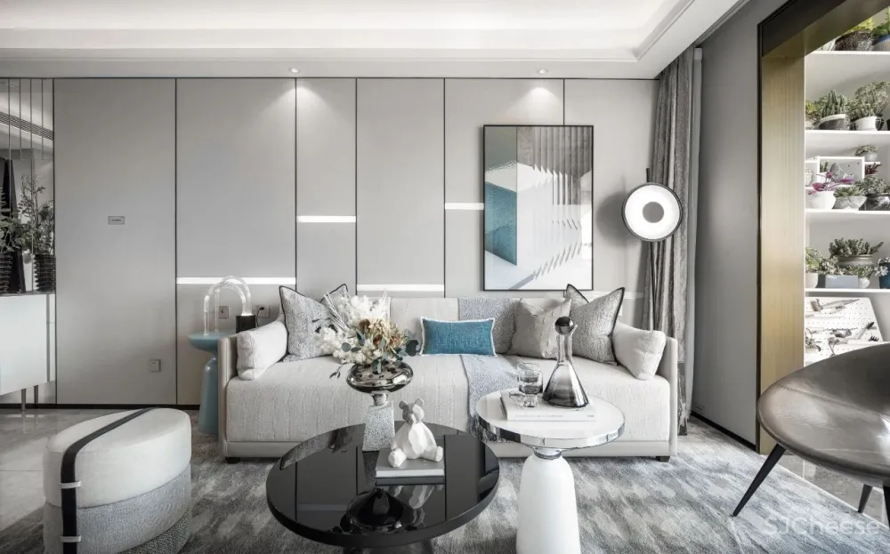 57㎡现代简约,温馨优雅的质感,让小户型也档次自然