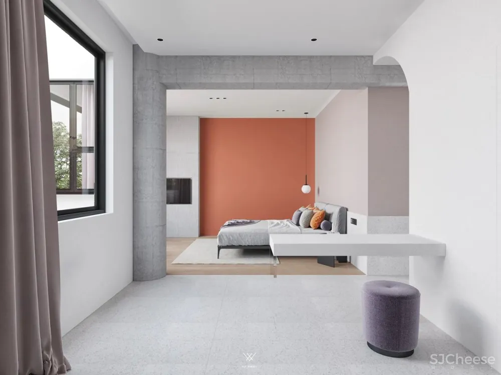 100㎡现代极简,两套相邻小公寓,合并装一起,打造慵懒的舒适