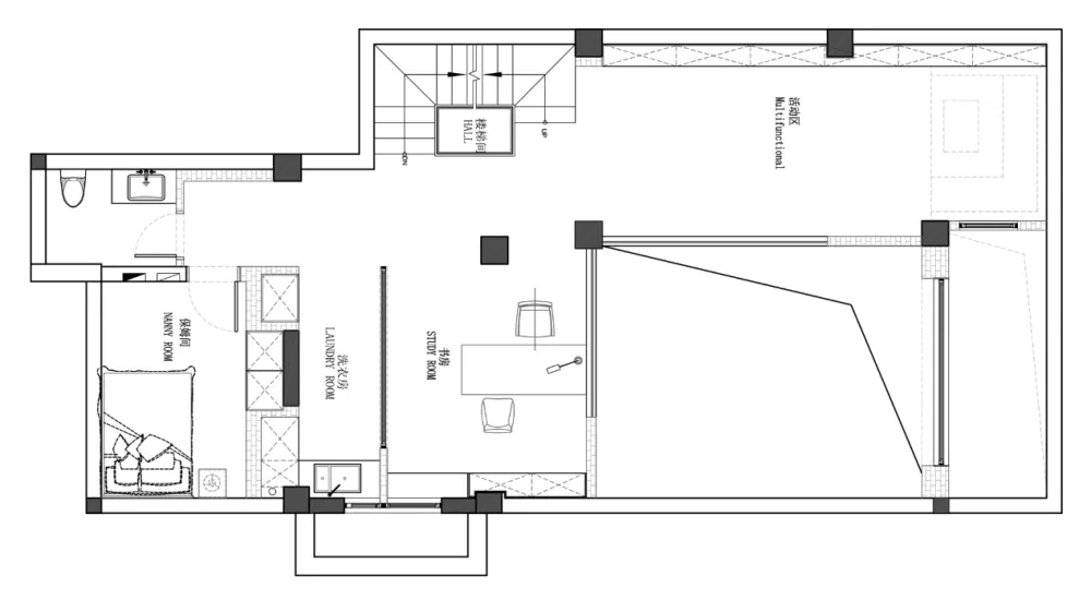 互动社交厅 大尺度起居套间,减压治愈的家 赫设计