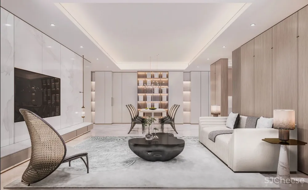 忱意设计:260㎡ 意式极简风叠墅,还原设计本真