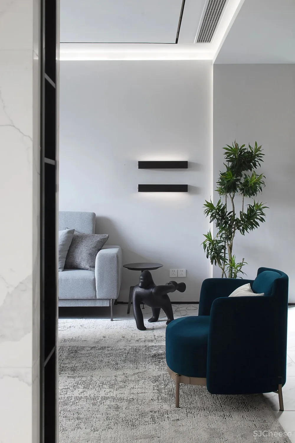 互动社交厅 大尺度起居套间,减压治愈的家 赫设计