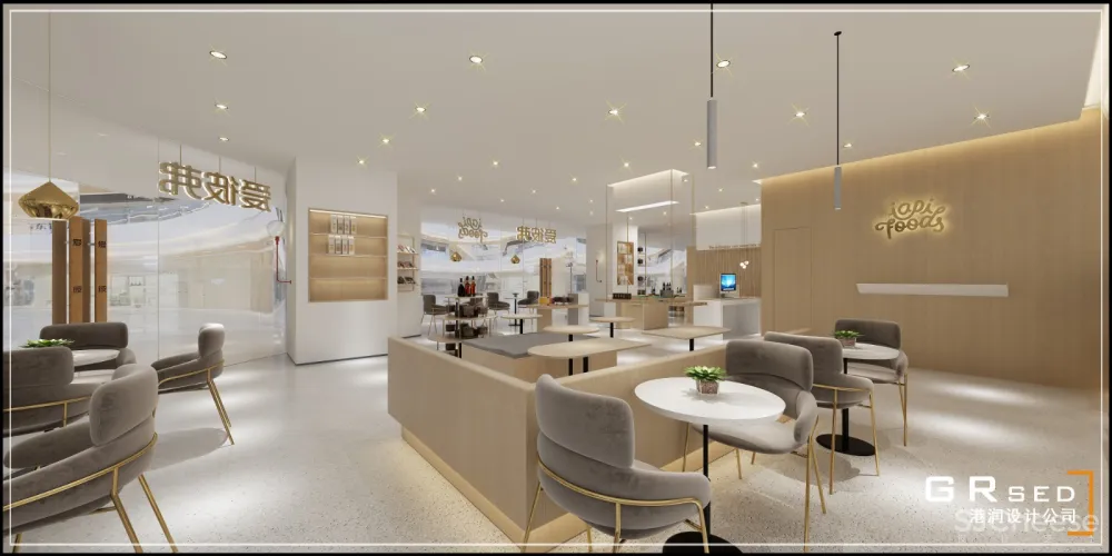 山东商场咖啡轻奢店设计