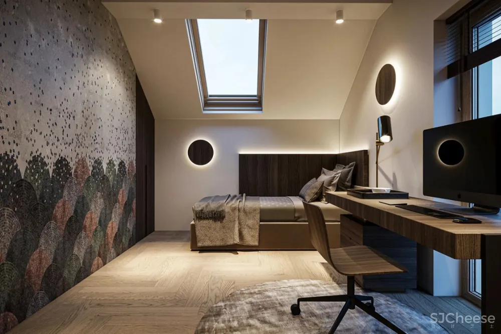 高级灰 黄铜，110㎡现代轻奢私宅