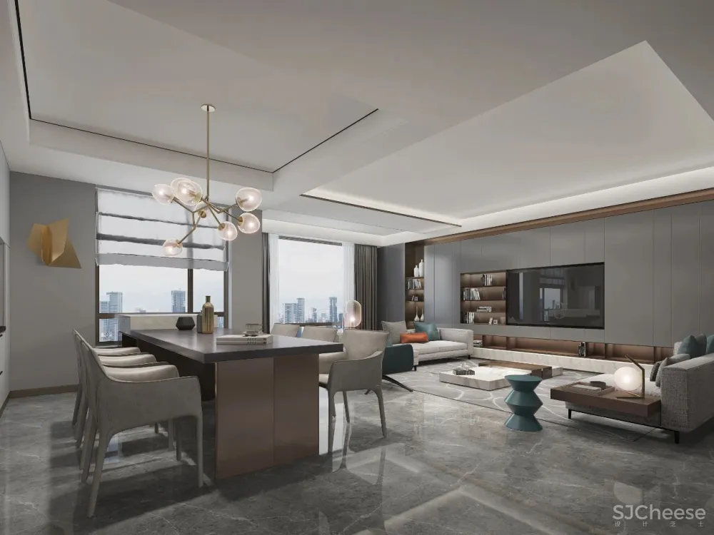 忱意设计:260㎡ 意式极简风叠墅,还原设计本真