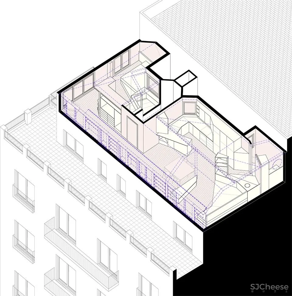 定制家具打造独特生活体验 PROVIDÈNCIA顶层公寓改造 AMOO