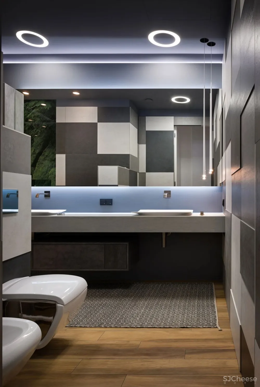 310㎡水泥灰 原木,质朴舒适!