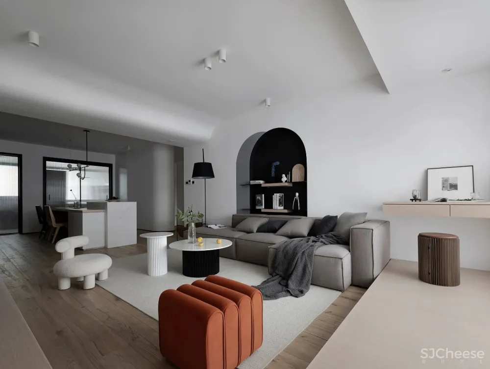 极致黑白 温润原木!