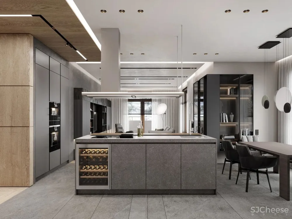 灰白色 原木,宁静简练的舒适感!