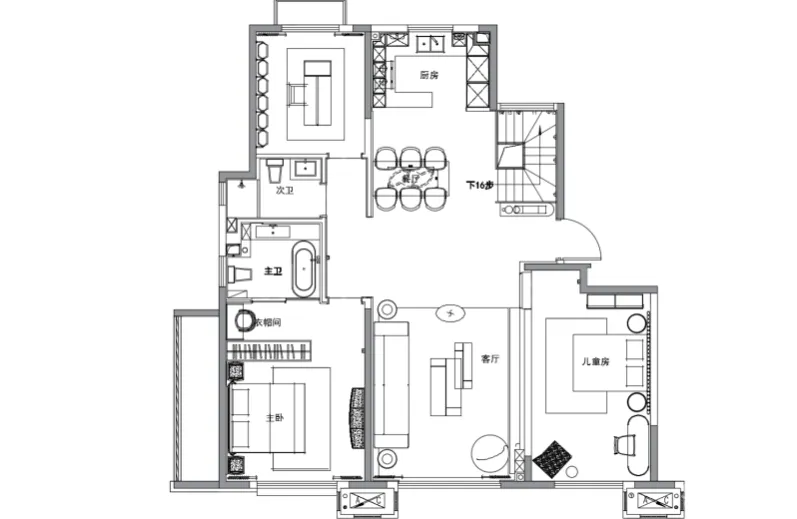 中海万锦洋房下叠样板间 | 元禾大千