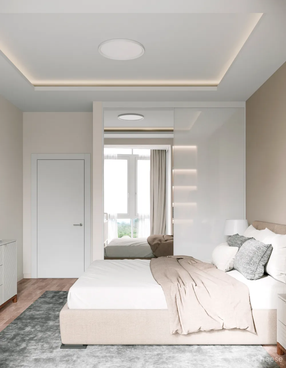 62㎡现代公寓,用线条衬托高级感