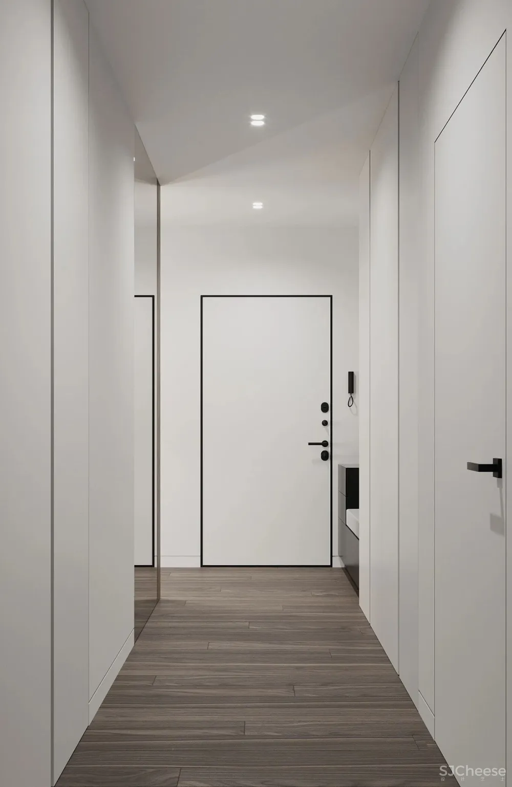 80㎡ 的极简公寓,原木与大白墙构成的舒适空间