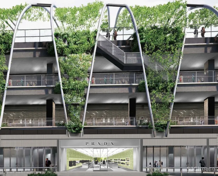 PRADA 在东京开了新店,OMA 的设计居然用海绵做墙面!