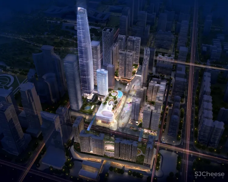 深圳中心·天元 383㎡ 平层公寓样板房,大尺度格局比别墅还大气